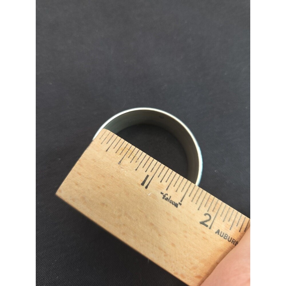 Vintage Lunt Sterling Silver Napkin Ring Pattern 760 Scroll 10g with Engraving - Picture 9 of 10